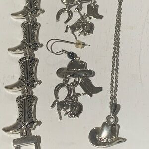 Silver Western Jewelry Set